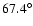$67.4^\circ$