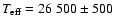 $T_{\rm
eff}=26~500\pm 500$