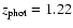 $z_{\rm {phot}} = 1.22$