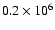 $0.2\times10^6$