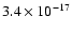 $3.4\times10^{-17}$