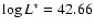 $\log L^* = 42.66$