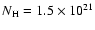$N_{\rm H} = 1.5\times10^{21}$