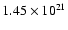 $1.45\times10^{21}$