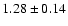 $1.28\pm0.14$