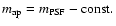 $m_{\rm ap}=m_{\rm PSF}-{\rm const.}$