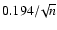 $0.194/\!\sqrt{n}$