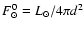 $F_\odot^0 =
L_\odot/4\pi d^2$