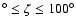 $^\circ
\leq \zeta \leq 100^\circ$