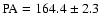 $\rm PA=164.4 \pm 2.3$