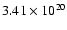 $3.41\times10^{20}$