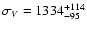$\sigma_{V}=1334_{-95}^{+114}$