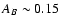 $A_B \sim0.15$