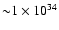 ${\sim}1\times10^{34}$