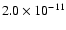 $2.0\times10^{-11}$
