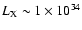 $L_{\rm
X}\sim1\times10^{34}$