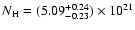 $N_{\rm H} =
(5.09^{+0.24}_{-0.23})\times10^{21}$