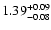 $\rm 1.39^{+0.09}_{-0.08}$