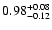 $0\rm .98^{+0.08}_{-0.12}$