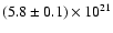 $(5.8\pm 0.1)\times 10^{21}$