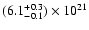 $(6.1^{+0.3}_{-0.1})\times 10^{21}$