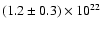 $(1.2\pm0.3)\times10^{22}$