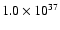 $1.0\times10^{37}$