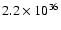 $2.2\times10^{36}$