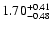 $\rm 1.70^{+0.41}_{-0.48}$