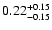 $\rm0.22^{+0.15}_{-0.15}$