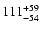 $\rm 111^{+59}_{-54}$