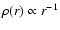 $\rho(r)\propto r^{-1}$