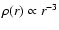 $\rho(r)\propto r^{-3}$