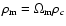 $\rho_{\rm m}=\Omega_{\rm m} \rho_c$