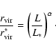 \begin{displaymath}
\frac{r_{\rm vir}}{r_{\rm vir}^*}=\left(\frac{L}{L_*}\right)^\alpha\cdot
\end{displaymath}