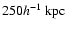 $250h^{-1}~{\rm kpc}$