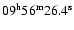 $09^{{\rm h}}56^{{\rm m}}26.4^{{\rm s}}$