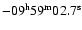 $-09^{{\rm h}}59^{{\rm m}}02.7^{{\rm s}}$