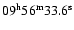 $09^{{\rm h}}56^{{\rm m}}33.6^{{\rm s}}$
