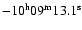 $-10^{{\rm h}}09^{{\rm m}}13.1^{{\rm s}}$