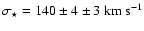 $\sigma_\star=140\pm4\pm3~{\rm km~s}^{-1}$