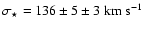 $\sigma_\star=136\pm5\pm3~{\rm km~s}^{-1}$