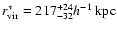 $r_{\rm vir}^*=217^{+24}_{-32}h^{-1}~{\rm kpc}$