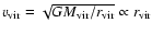 $v_{\rm vir}=\sqrt{GM_{\rm vir}/r_{\rm vir}}\propto
r_{\rm vir}$
