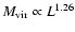 $M_{\rm vir}\propto L^{1.26}$