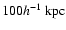 $100 h^{-1}~{\rm kpc}$