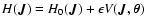 $H(\bm{J}) = H_{0}(\bm{J}) + \epsilon V(\bm{J},\bm{\theta})$