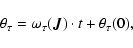 \begin{displaymath}%
\theta_{\tau}={\omega}_{\tau}(\bm{J})\cdot t +\theta_{\tau}(0),
\end{displaymath}