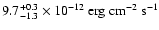 $9.7 ^{+0.3}_{-1.3}\times10^{-12}~\rm
erg~cm^{-2}~s^{-1}$