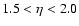 $1.5 < \eta < 2.0$
